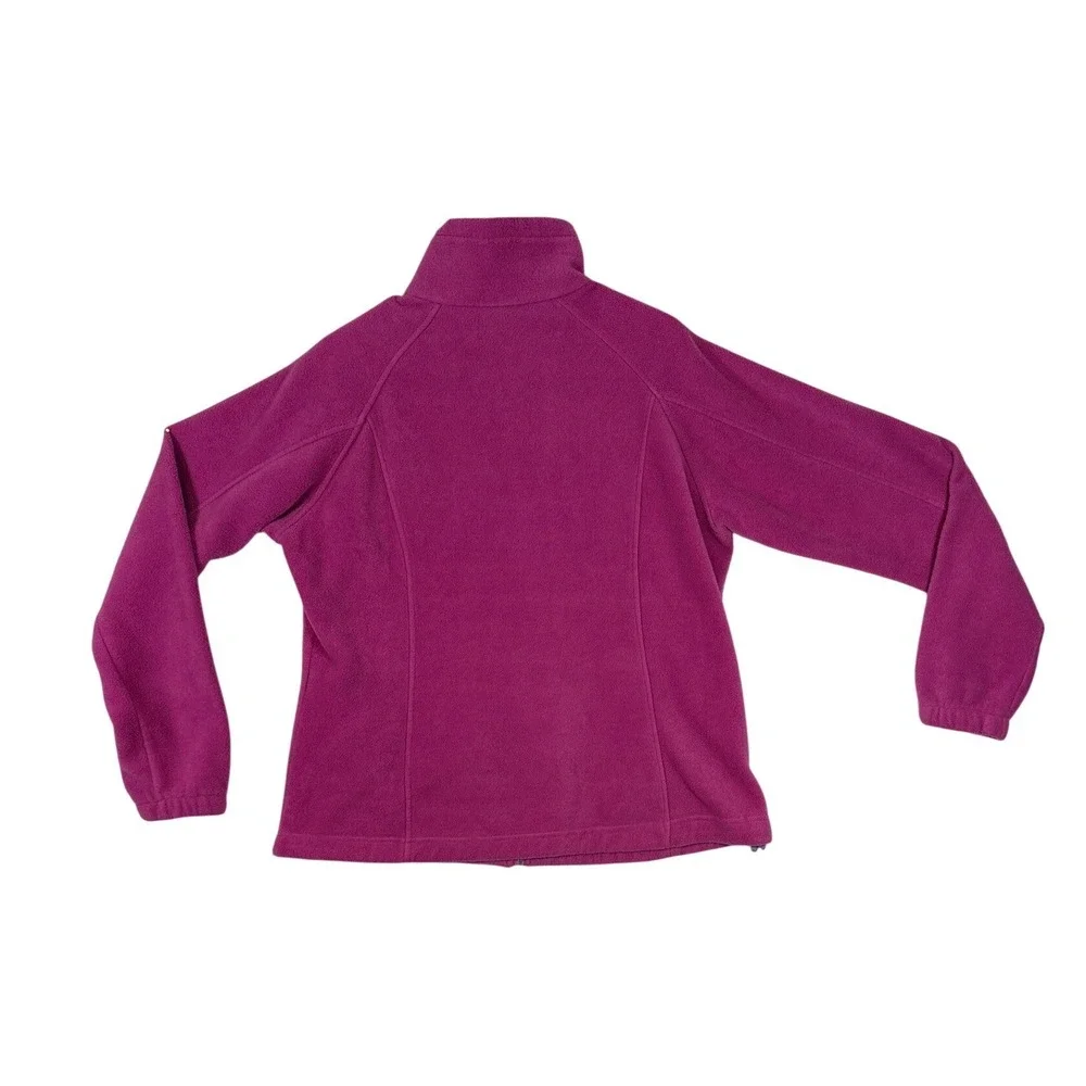 Columbia Womens XL Benton Springs Full Zip Fleece Jacket Magenta Pink XL6445
